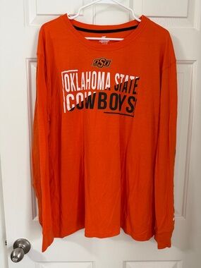 Oklahoma State University Crew Neck Long Sleeve Mens Tee